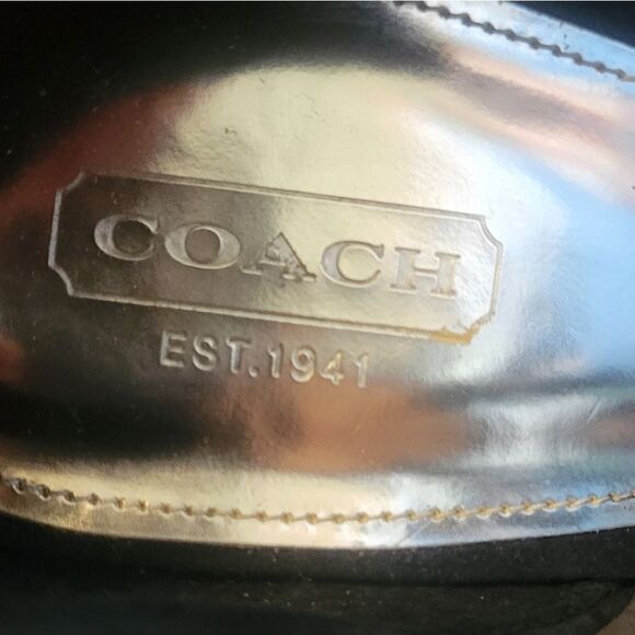 Coach Women’s Black Suede Heels Stilettos Peep Toe Black Rhinestones Sparkle 10 - Picture 8 of 12